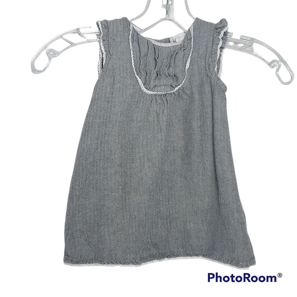 H&M Gray Herringbone Patterned Dress